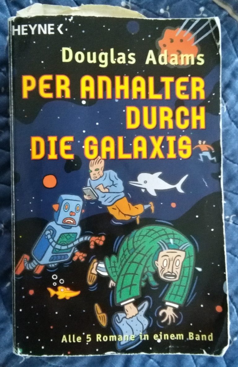 Rezension „Per Anhalter durch die Galaxis“ von Douglas Adams Roman Tipps